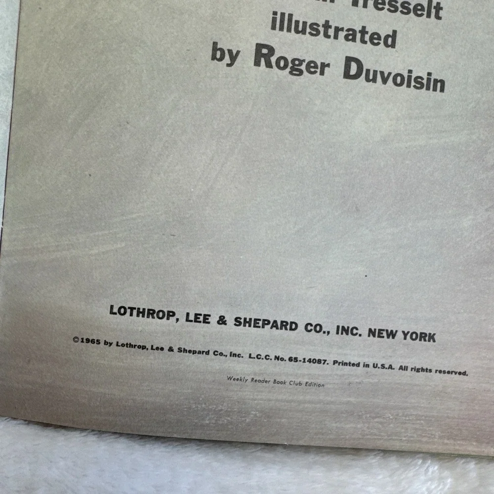 Hide and‎ Seek Fog Childrens Book by Alvin Tresselt Duvoisin 1965 Weekly Reader